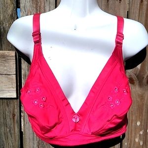 Nwot Fushia Bra with Silver Decoration